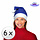 6 x Bonnet de Noel Bleu