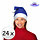 24 x Blauwe kerstmuts