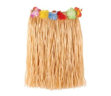 Partyline Raffia Jupe Naturel + Fleurs 50cm