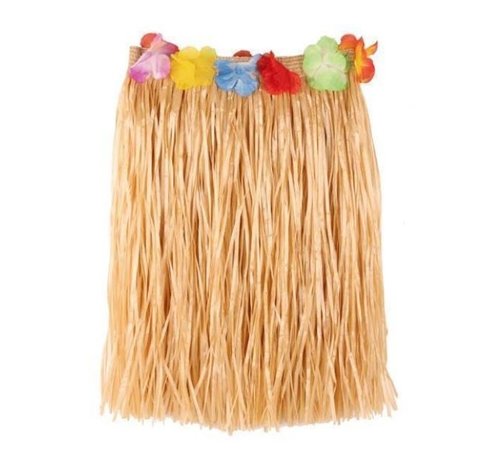 Partyline Raffia Jupe Naturel + Fleurs 50cm