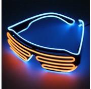 Lunette lumineuse El Wire orange et bleu