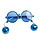 Disco Bril blauw met discoballetjes | Kinderbril