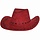 Chapeau de cowboy | Aspect suède Rouge