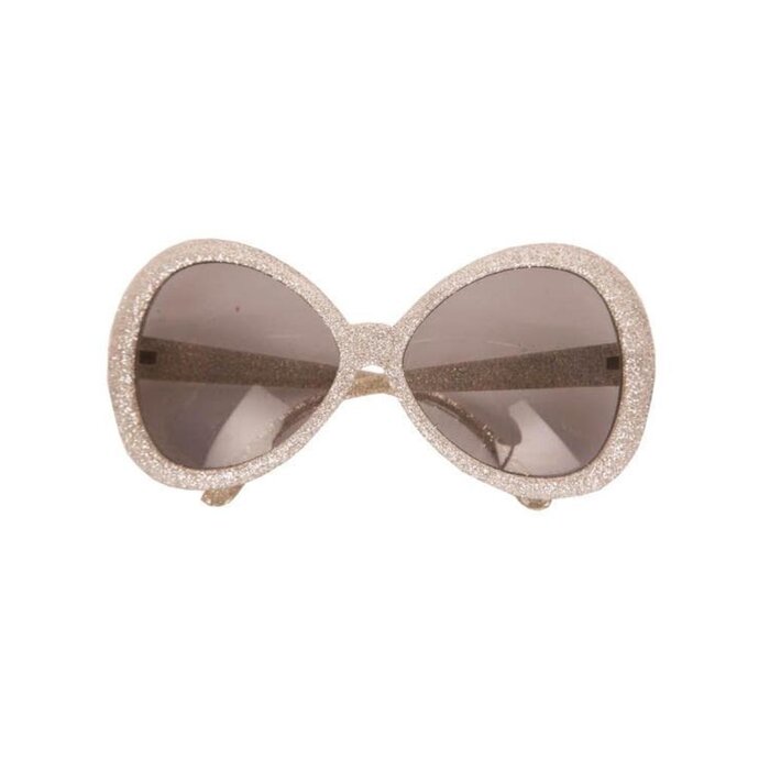 Partyline Disco Glasses Glitter Silver
