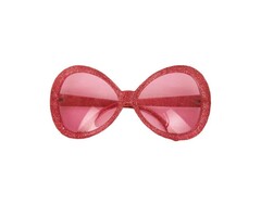 Partyline Disco Glasses Glitter Red