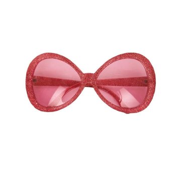 Partyline Lunettes Disco Brillant Rouge