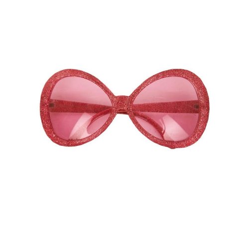 Partyline Lunettes Disco Brillant Rouge