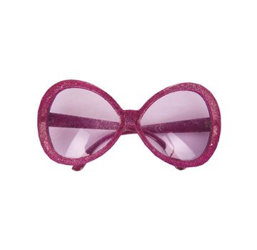 Partyline Disco Glasses Glitter Purple