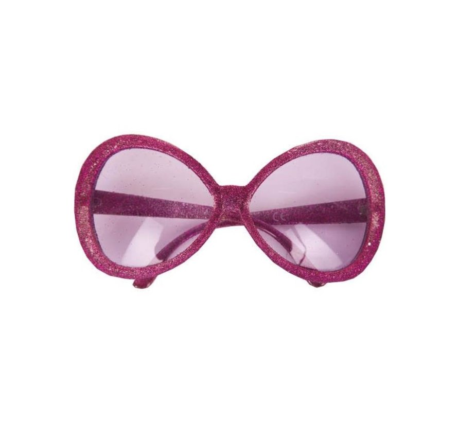 Disco Glasses Glitter Purple