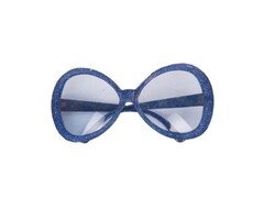 Partyline Disco Glasses Glitter Blue