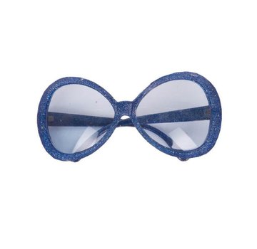 Partyline Disco Glasses Glitter Blue