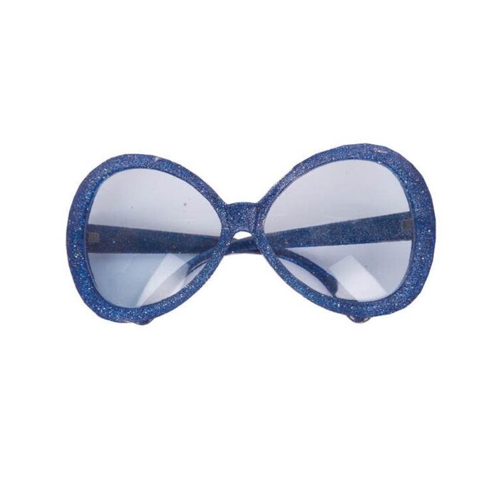Partyline Disco Bril Glitter Blauw