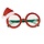 Lunettes de Noël | Lunettes rouges avec des décorations de Noël