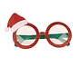 Kerstbril | Rode Bril met kerstversiering