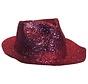 Borsalino Hat Plastic Glitter Red