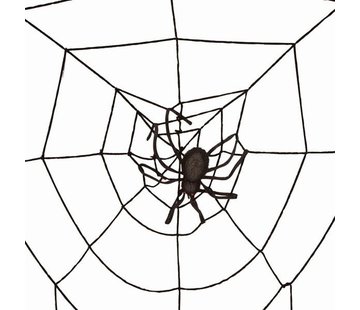 Partyline Spider Web 2m + spider LED | Halloween deco