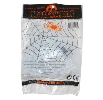 Funny Fashion Spider web white 20 g + spin | Halloween deco