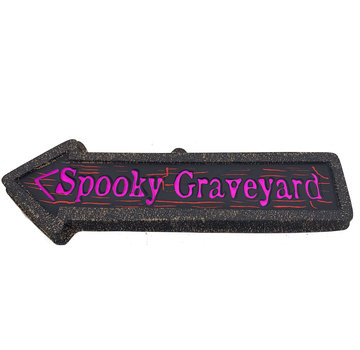 Partyline Deco Plate  Arrow | Spooky Graveyard