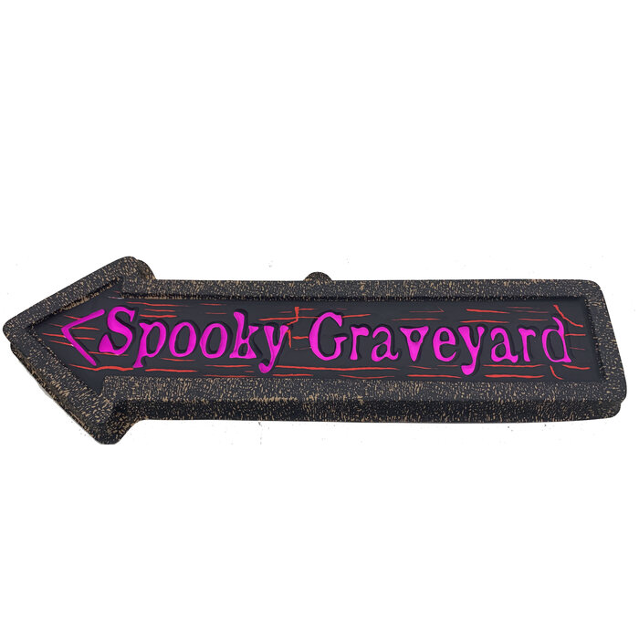 Partyline Déco Panneau Flèche | Spooky Graveyard