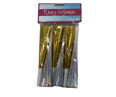 Partyline Feesttoeters 6 stuks | Zilveren en Gouden toeters