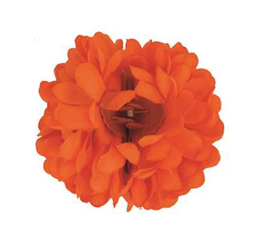 Neon Orange Hair Clip Flower | Orange Hair Clip