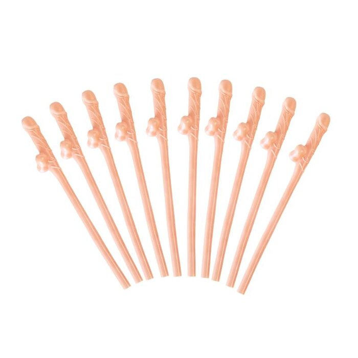 Partyline Straw Luxe Dick ( 10 pieces )  | Willy Straw