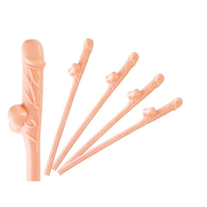 Partyline Straw Luxe Dick ( 10 pieces )  | Willy Straw