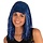 Disco wig tinsel Blue