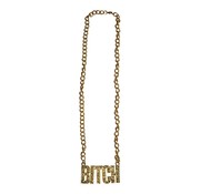Partyline Necklace Bitch | Golden chain