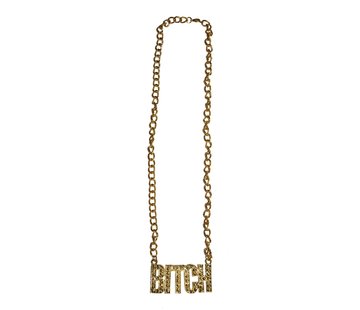 Partyline Necklace Bitch | Golden chain