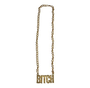 Partyline Halsketting Bitch | Gouden ketting