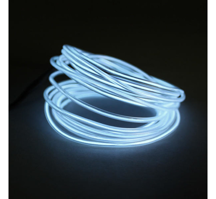 El Wire 2 mètres blanc / fil électroluminescent blanc