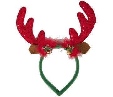 Partyline Reindeer Diadem with bells | Christmas diadem