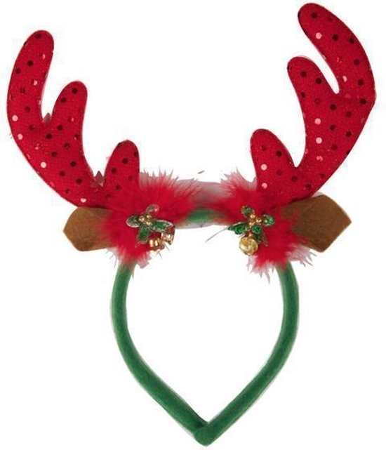 Partyline Reindeer Diadem with bells | Christmas diadem