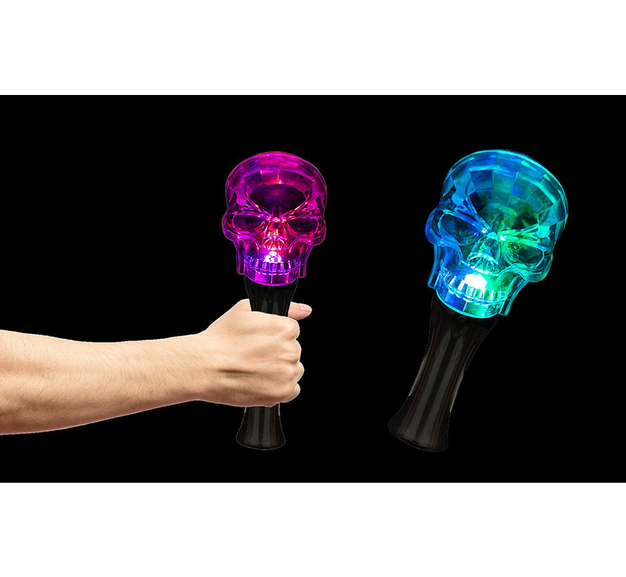 Torche d'Halloween lumineuse | Led Skull Magic Wand