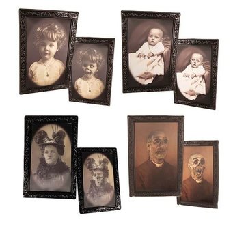 Partyline Halloween fotokader ( 38 x 25 cm ) | horror portret | 4 stuks Hologram kaders