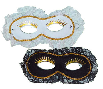 Partyline Duo Venetian Mask white / black | 2 Venetian Masks