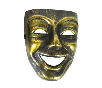 Partyline Venetiaans Masker Man goud  |  Venetiaans Masker