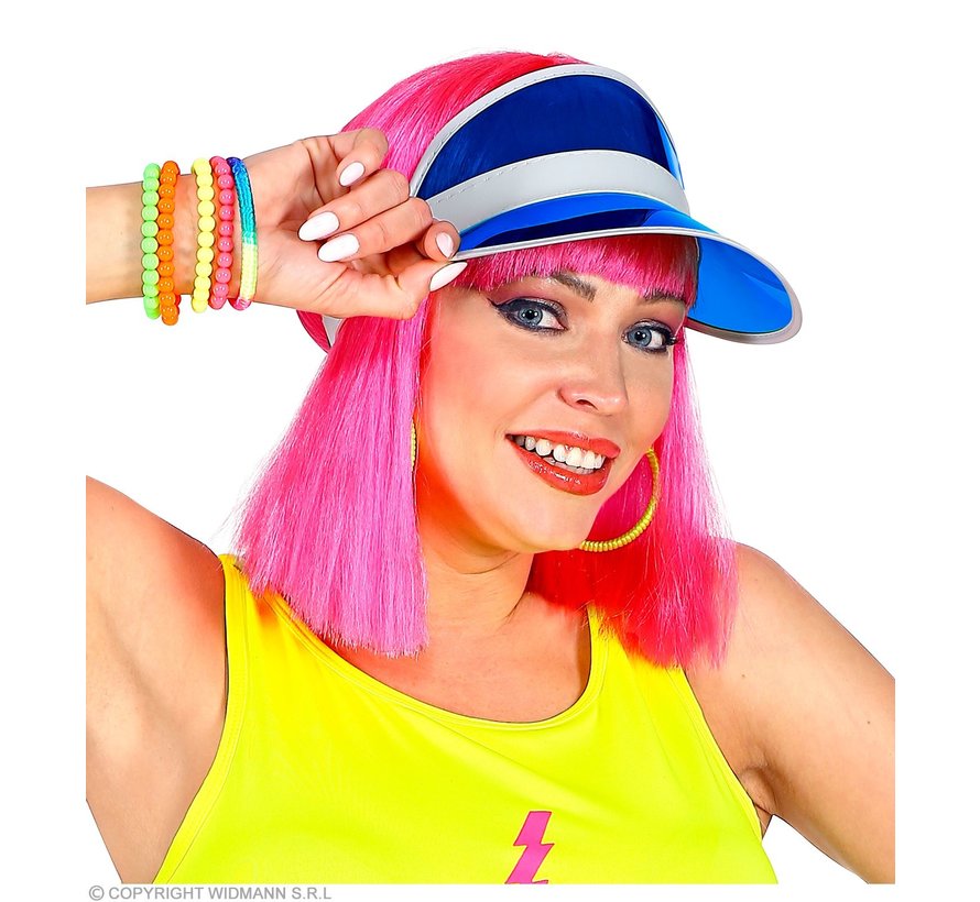 Blue sun visor | Sun visor in 80's style