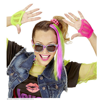 Widmann Neon Verkleedset accessoires | Neon verkleedset 80's