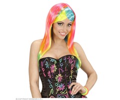 Widmann Neon Fashion Pruik | Neon pruik dames