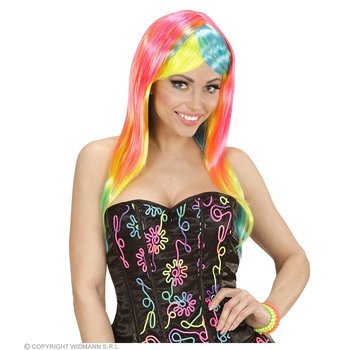Widmann Neon Fashion Wig | Neon wig ladies
