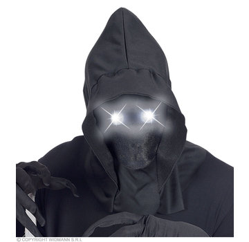 Widmann Zwart spook masker met heldere ogen | Halloween masker