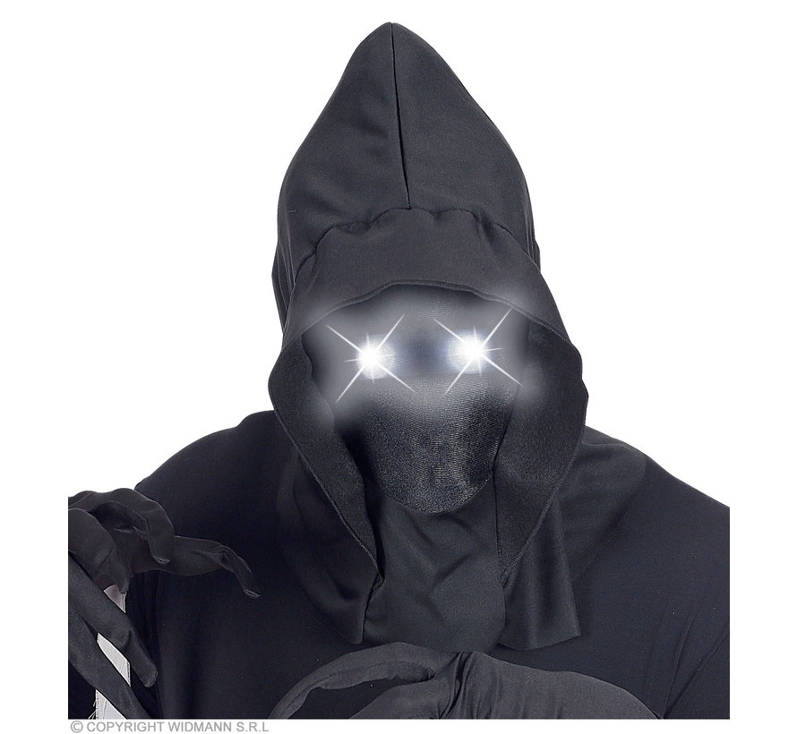 Masque Halloween Sans Visage Noir - Masque Complet En Tissu Élastique - Pour Fêtes Déguisées Et Cosplay - 15x15 Cm