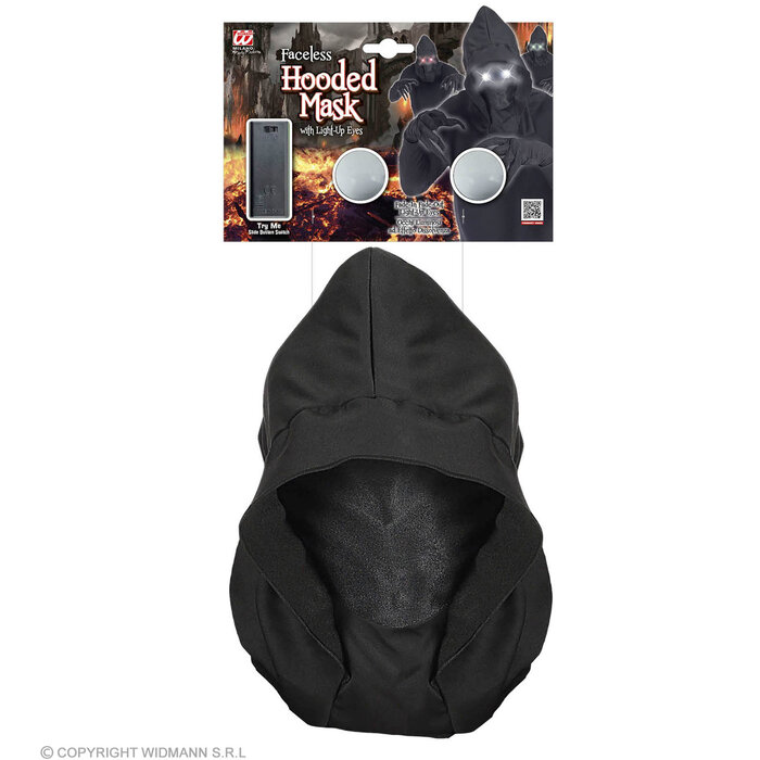 Widmann Faceless mask with bright eyes | Halloween Mask