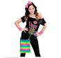 Rainbow neon plush bag | Neon dress up accessory 80's
