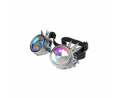 Wicked Costumes Silver Kaleidoscope Glasses | Freaky Spike Glasses