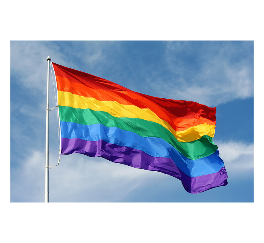 Regenboog Vlag  | Vlag 150 cm - 90 cm  | Gay Pride Vlag