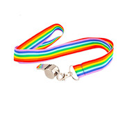 Wicked Costumes  Sifflet sur lanyard arc-en-ciel | lanyard et sifflet arc-en-ciel