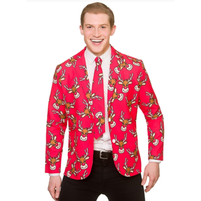 Wicked Costumes Leuke kerst jas & stropdas | Foute Rendier vest